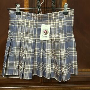 Purple & Peach Plaid Juniors Slort